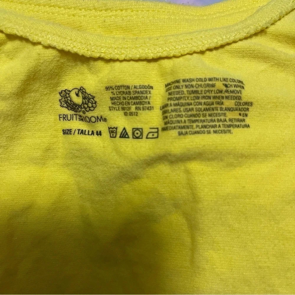 Fruit of the loom size 44 yellow sports bra - Picture 3 of 4